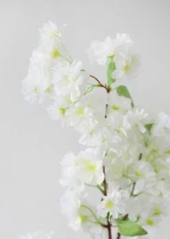 Afloral Artificial Spring Cherry Blossoms In Cream - 40" Artificial Flowers