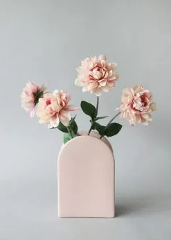 Afloral Blush Ceramic Arch Vase - 9"