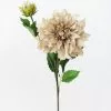 Afloral Dahlia Silk Flower In Taupe - 19.5"