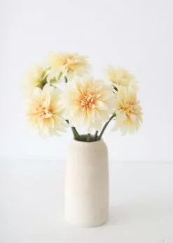 Afloral Dahlia Silk Flower In Yellow Peach - 19