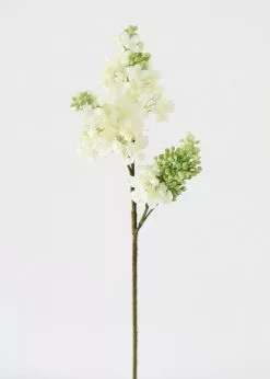 Afloral Fake Lilacs Flower In Cream - 25"