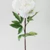 Afloral Natural Touch Peony In Cream White - 30"