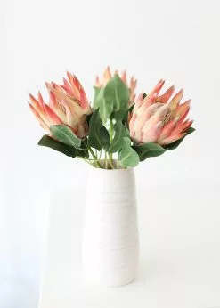 Afloral Coral Yellow Artificial King Protea - 29