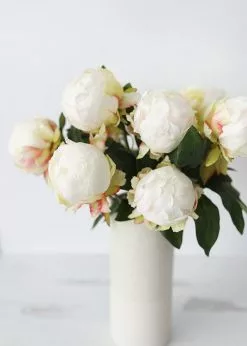 Afloral Artificial Flower Peony Bud In Cream - 18"