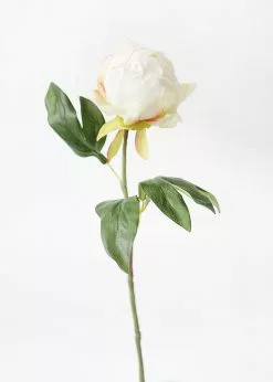 Afloral Artificial Flower Peony Bud In Cream - 18"