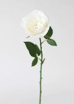 Afloral White English Cabbage Artificial Rose - 20.5"