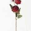 Afloral Burgundy Faux Dried Roses - 21"