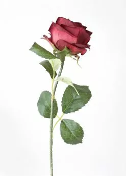 Afloral Burgundy Fake Flowers Rose - 21.5