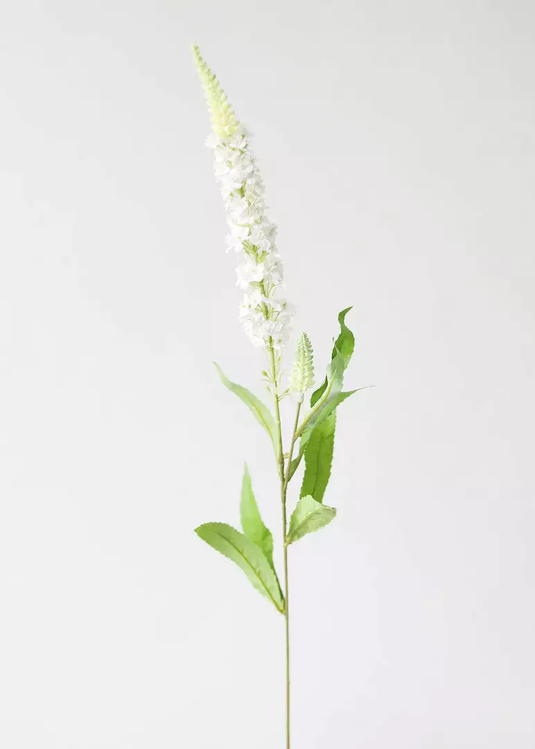 Afloral Cream White Veronica Artificial Flower - 30" Artificial Flowers