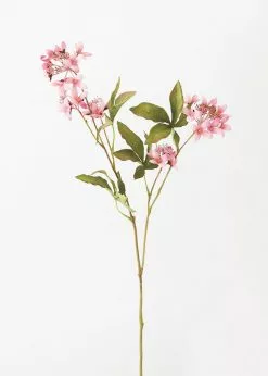 Afloral Artificial Flowers Pink Faux Wildflowers Viburnum Branch - 37"