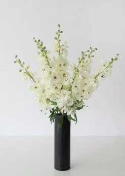 Afloral Artificial Flowers Delphinium Silk Flower In Cream - 36.5