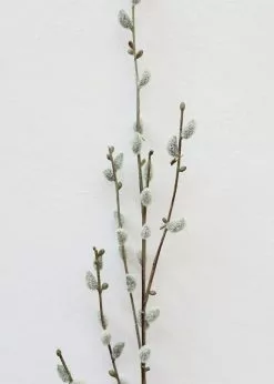 Afloral Fake Plastic Pussy Willow Branch - 45