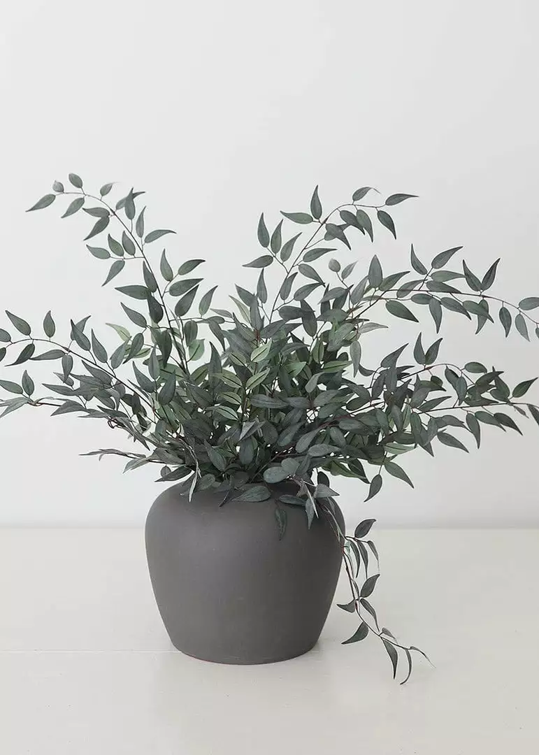 Afloral Artificial Plants Artificial Italian Ruscus Leaf Branch - 36"