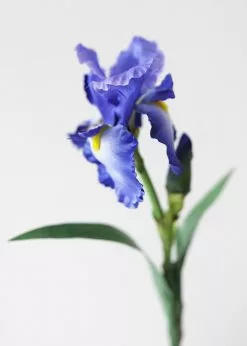 Afloral Artificial Bearded Iris In Violet Blue - 32" Artificial Flowers