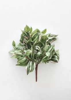 Afloral Artificial Plants Small Variegated Wandering Jew Plant - 12"