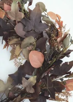 Afloral Fake Earthy Eucalyptus Leaf Wreath - 24" Artificial Plants