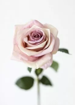 Afloral Smoky Lavender Fake Rose - 21.5" Artificial Flowers