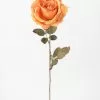 Afloral Artificial Flowers Golden Orange Rose Artificial Flower - 26"