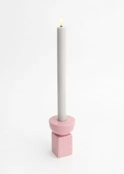 Afloral Textured Pink Geometric Candle Holder - 3.5" Tools & Accents