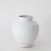 Afloral Vases Glossy White Round Ceramic Vase - 7.75"