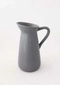 Afloral Matte Glazed Ceramic Pitcher - 9.5" Vases