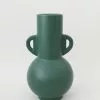 Afloral Dark Green Ceramic Floral Vase - 10.75" Vases