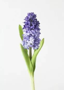 Afloral Artificial Purple Hyacinth Flowers - 12.5" Artificial Flowers