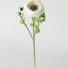 Afloral Artificial Flowers Silk Ranunculus In Cream - 13"