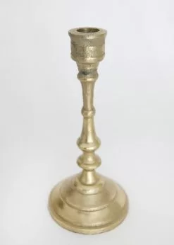 Afloral Set Of 2 Aluminum Candlestick Holders - 7.5-9.5