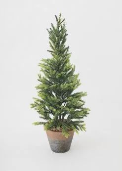 Afloral Fake Mini Spruce Christmas Tree - 23" Artificial Plants
