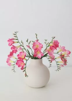 Afloral Artificial Flowers Pink Artificial Freesia Flower - 27"