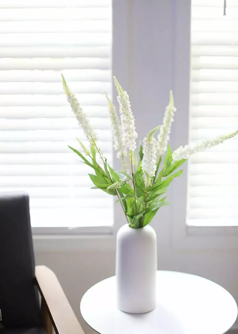 Afloral Cream White Veronica Artificial Flower - 30" Artificial Flowers