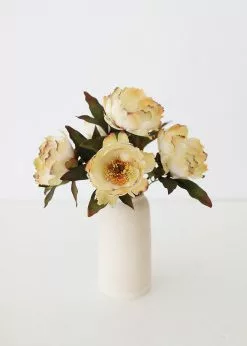 Afloral Vanilla Ivory Fake Peony Flower - 22"