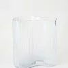 Afloral Ridged Glass Asymmetrical Vase - 8" Vases