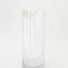 Afloral Clear Glass Vase With Gold Rim - 8" Vases