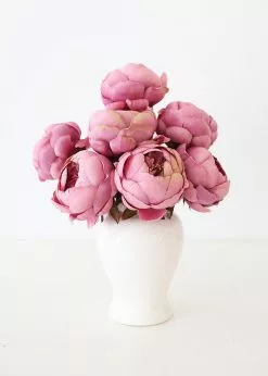 Afloral Mauve Artificial Peony Flower - 24