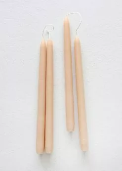 Afloral Pack Of 4 Ivory Hand-Dipped Taper Candles - 12"