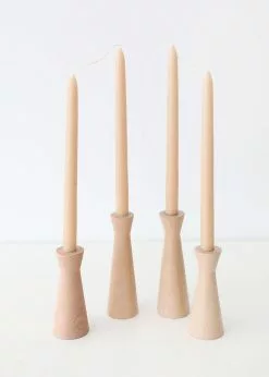 Afloral Pack Of 4 Ivory Hand-Dipped Taper Candles - 12