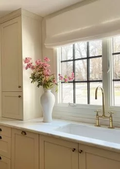 Afloral Artificial Flowers Pink Faux Wildflowers Viburnum Branch - 37"