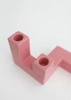 Afloral Pink Modern Geometric Candle Holder - 4