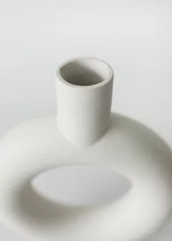 Afloral Handmade Stoneware Circle Vase - 9.25