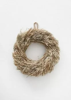 Afloral Dried Flowers Small Natural Dried Grain Grass Wreath - 11-12"