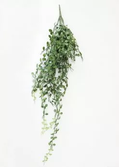 Afloral Artificial Plants Hanging Button Leaf Plant - 40"