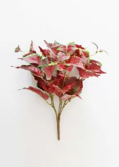 Afloral Red UV Protected Outdoor Fake Coleus Plant - 16" Artificial Plants