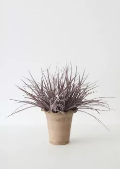 Afloral Indoor/Outdoor Grass Bush In Eggplant - 19" Artificial Plants