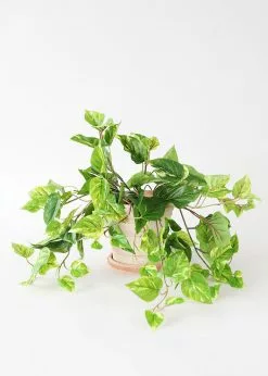 Afloral Indoor/Outdoor UV Protected Fake Pothos Plant - 20" Artificial Plants