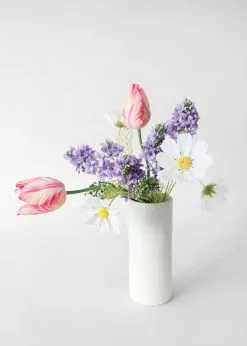 Afloral Tie Dye Pink Artificial Parrot Tulip - 25