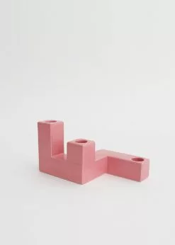 Afloral Pink Modern Geometric Candle Holder - 4" Tools & Accents