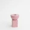 Afloral Textured Pink Geometric Candle Holder - 3.5" Tools & Accents