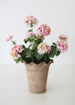 Afloral Pink UV Protected Indoor/Outdoor Fake Geranium Bush - 24